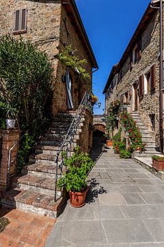 Montichiello in de Val d'Orcia van Dirk Rüter