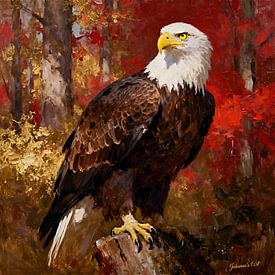 Wildlife - Untamed Grace - Bald Eagle 3 by Johannas Art Creations