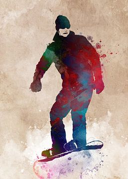 art du sport de snowboard #snowboard sur JBJart Justyna Jaszke