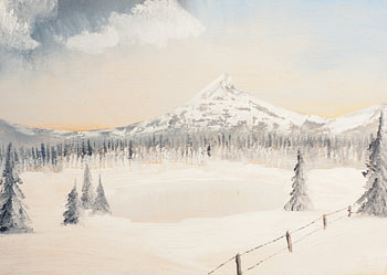 Winterlandschaft in Öl