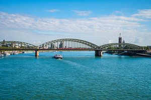 Iconic Railway Bridge over the Rhine in Cologne