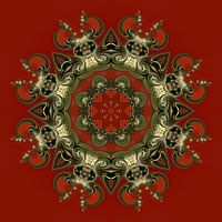 Einvernehmliche Symmetrie in Rot