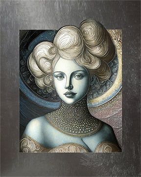 Femme aux cheveux relevés 4 sur Pieternel Decoratieve Kunst