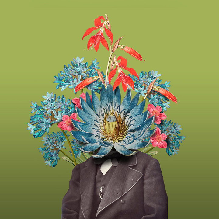 Zelfportret met bloemen 6 van <span class="secondary-font">toon joosen</span>