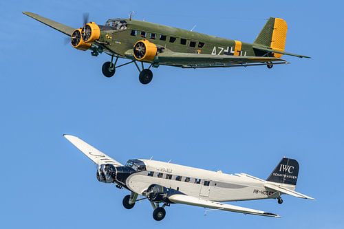 Two three-engined Junkers Ju-52/3m aircraft.