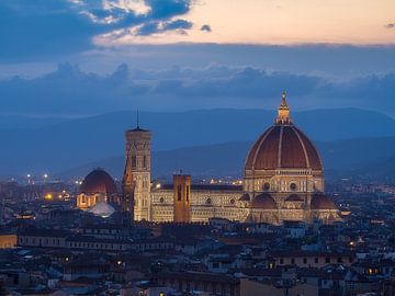 De Duomo van Florence, 's nachts van Roelof Nijholt