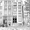 Drawing Brouwersgracht 48 Amsterdam by Hendrik-Jan Kornelis