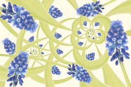 Fröhliche blaue Trauben im Frühling von Klaartje Majoor