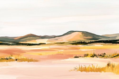 Rustgevend heuvelachtig landschap