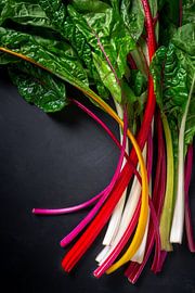 Still life with rainbow chard l Food photography by Lizzy Komen