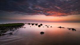 Breakwater after sunset by Bob Daalder