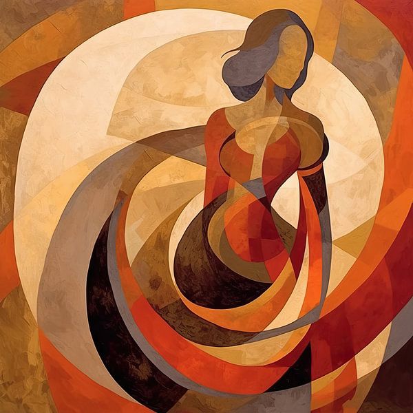 Frauenkreis - Malende Frau von Wunderbare Kunst