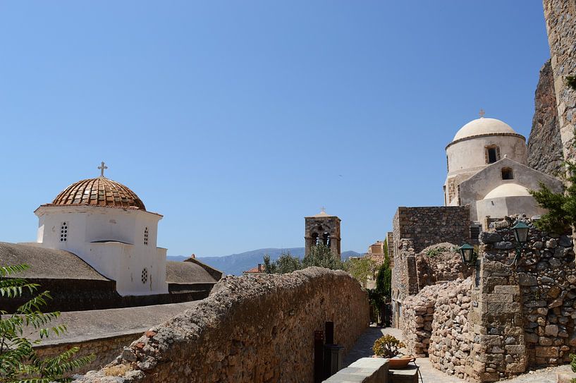 Old churches in Monemvasia Greece by haroulita