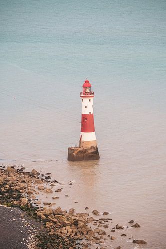 Beachy Head Lighthouse at Birling Gap. Beneath the Seven Sisters Cliffs - summer travel photography by Christa Stroo photography