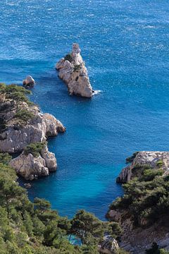 Uitzicht op de Calanques van Marseille van Jochem Oomen