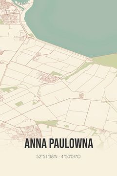 Vintage landkaart van Anna Paulowna (Noord-Holland) van Rezona