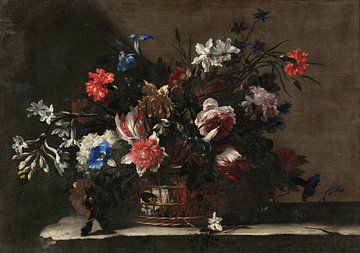 Korb mit Blumen, Nicolas Baudesson