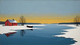 einsamer skandinavischer See von Nick Wendt