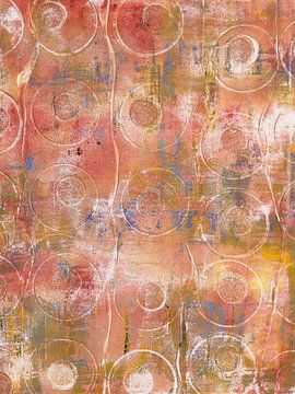 Vormen. Moderne abstracte geometrische minimalistische kunst in pastelroze, geel, lila