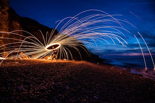 Stahlwolle in der Brandung