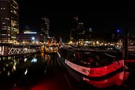 Rotterdam bij Nacht de haven. van Brian Morgan thumbnail