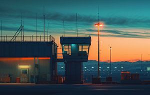 Am Flughafen in den Morgenstunden