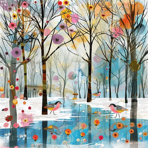 Une danse d'oiseaux - L'arrivée du printemps