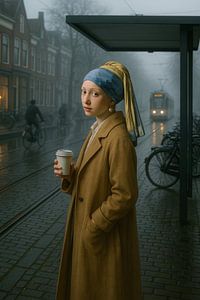 Mädchen mit einem Perlenohrring in Amsterdam