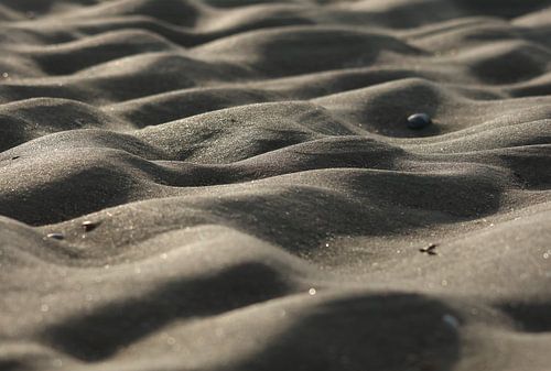 Maanlandschap op het Zeeuwse strand