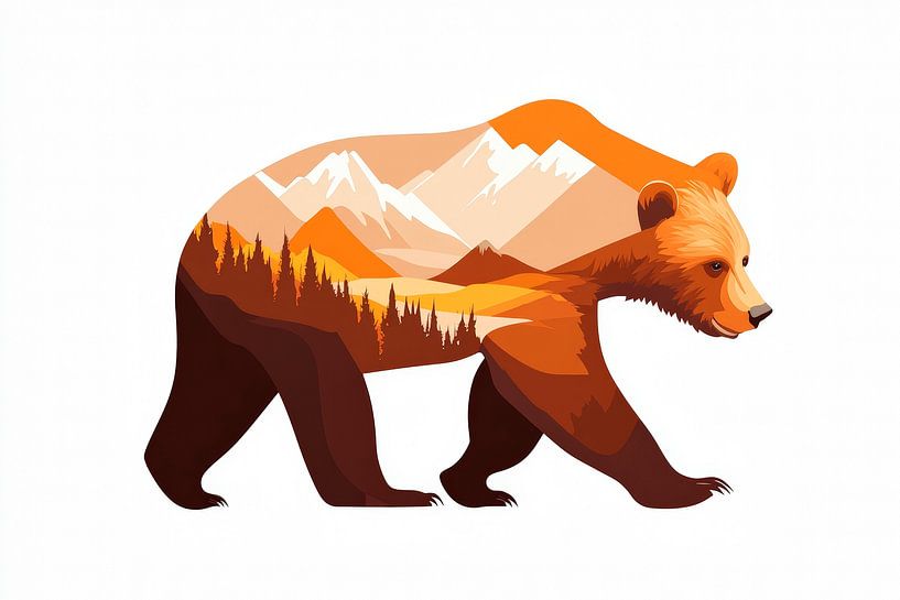 Bear in nature by Poster Art Shop