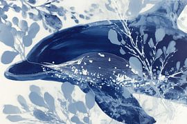 Delphin mit Seetang und Blasen von Chromatic Storm Studio