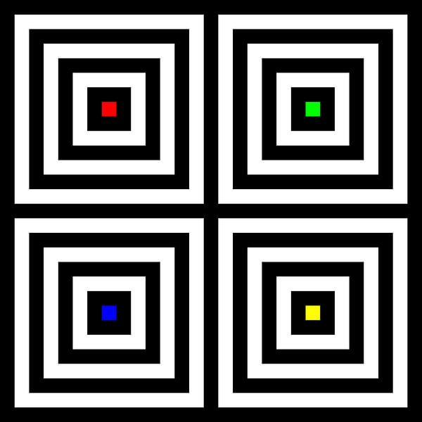 Verschachtelt | Mittig | 02x02 | N=4 | RGBY von Gerhard Haberern
