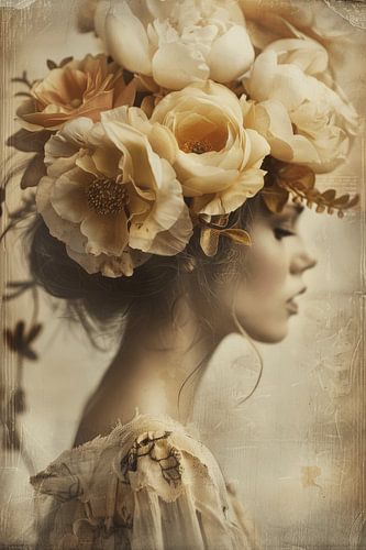 Verweerd portret met een dromerige uitstraling