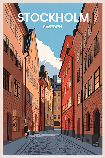Stockholm, Suède. par Poster Art Shop