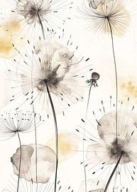 Wildflower Meadow Evergreen flowers 16 dandelions by JBJart Justyna Jaszke