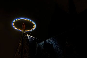 Artificial Halo on church by Henk Langerak