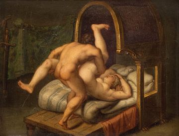 Nudity with man and woman, Agostino Carracci