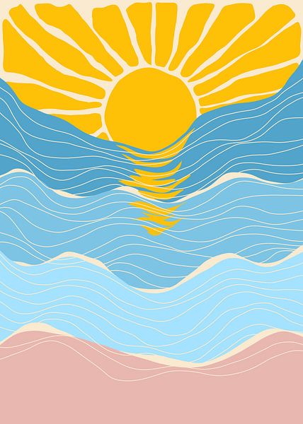 Vagues du crépuscule par Humane