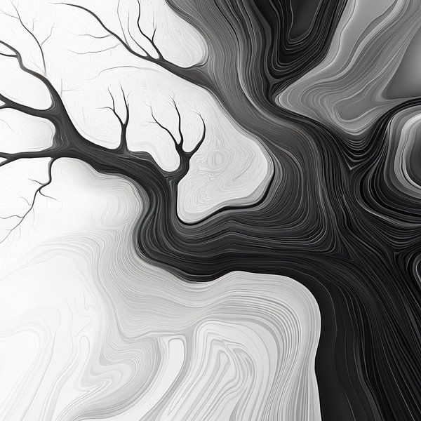 Boom artistiek zwart-wit van TheXclusive Art