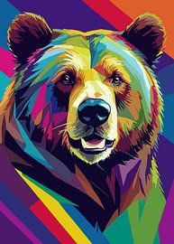 Grizzly Bear Pop Art