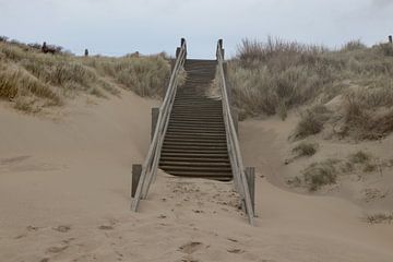 Trap naar de duinen na de storm van Wendy Hilberath