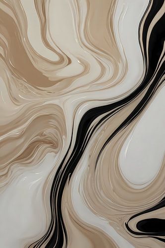 Elegante Golvende Lijnen in Monochrome Tinten