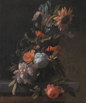 Een kom bloemen, Elias Van Den Broeck.