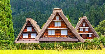 Dorp gelegen in Gifu Prefectuur, Japan van Yevgen Belich