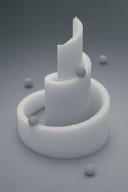 Piste à billes gris crème (avec grain de film numérique) sur Jörg Hausmann