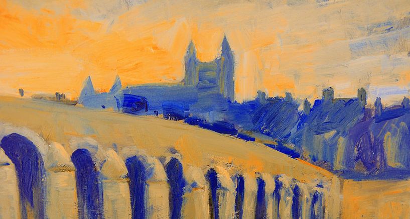 Maas bridge in Maastricht by Nop Briex