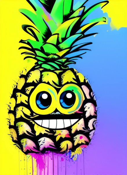 L'ananas rigolo Tropino par DJF by Dean Jayson Freeman Art | Level Up your Home