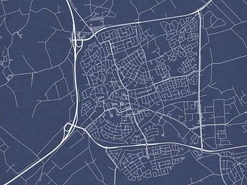 Kaart van Uden in Royaal Blauw van Map Art Studio