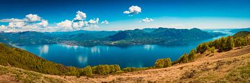 Panorama van het Lago Maggiore van Martin Wasilewski