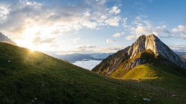 Panorama from the mountain Predigstein to the sunrise by Daniel Pahmeier
